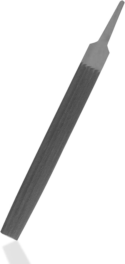 KALIM Half Round Medium Cut File, Double Cut Teeth, 6'' Length, Made of High Carbon Steel, Hand File without Handle Suitable for Wood, Metal, Sharpening, etc.