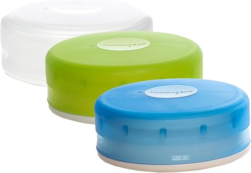 humangear GoTubb | Hard Container | Easy Open | Food-Safe Material, Clear/Green/Blue, Medium