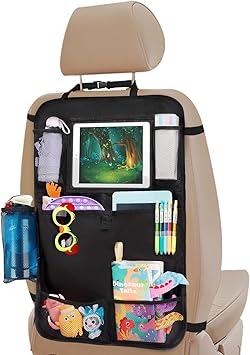Maliton Backseat Car Organizer, 1 Pack, 17x24 Inch, Suitable for Most Vehicles, Easy to Use, Durable, with Tablet Pocket and Earphone Hole Design