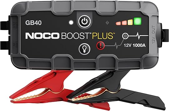 NOCO Boost GB40: 1000A UltraSafe Jump Starter ? 12V Lithium Battery Booster Pack, Portable Jump Box, Power Bank & Jumper Cables - for 6.0L Gas and 3.0L Diesel Engines