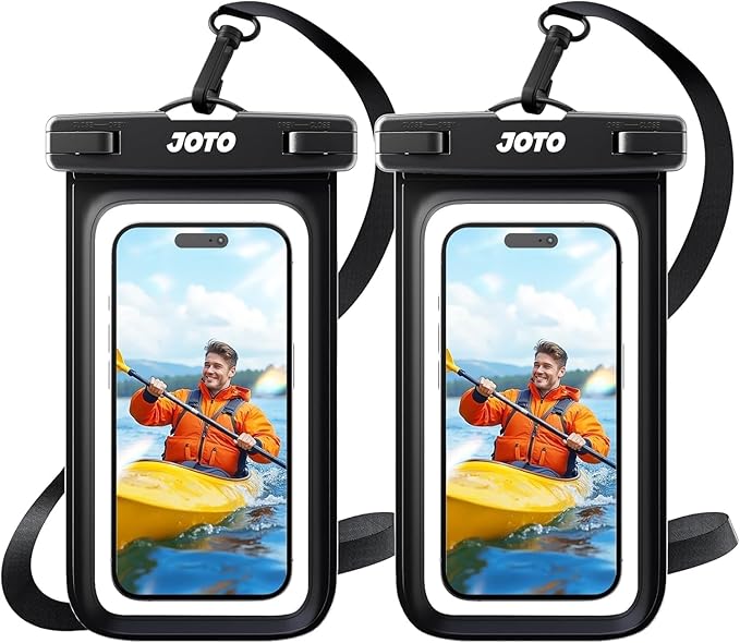 JOTO 2 Pack Waterproof Phone Pouch Case Up to 7